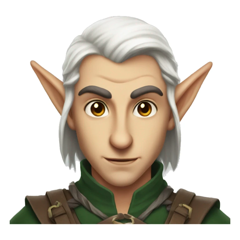 rogue male elf fantasy sticker