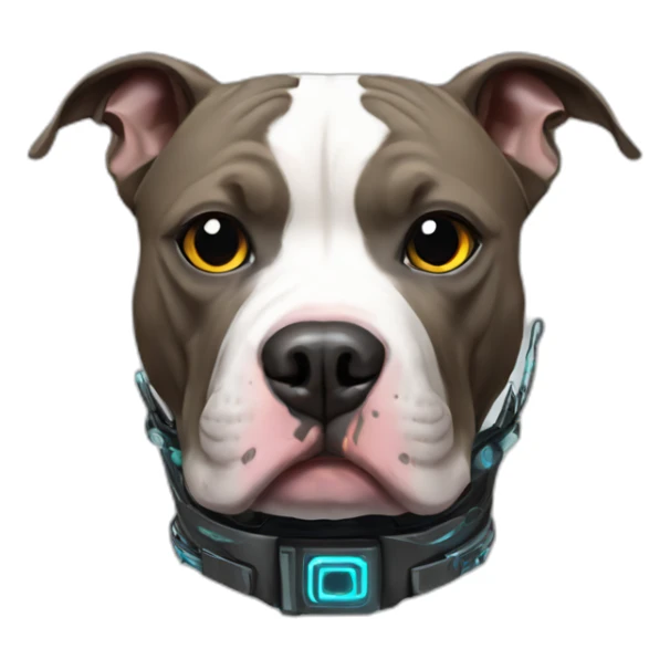 Pitbull-óculos-cyberpunk-futuristic-robot sticker