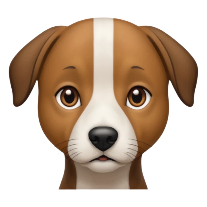 Mountain cur dog with white face black nose and brown ears sticker