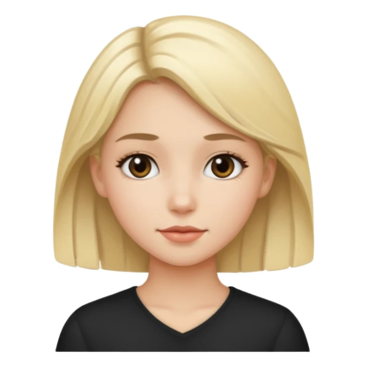 Black blond hair attractive girl  sticker