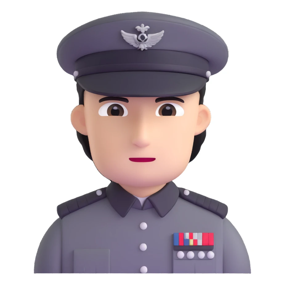 Star Wars Imperial officer with kepi cap and no epaulets, olive-gray uniform sticker