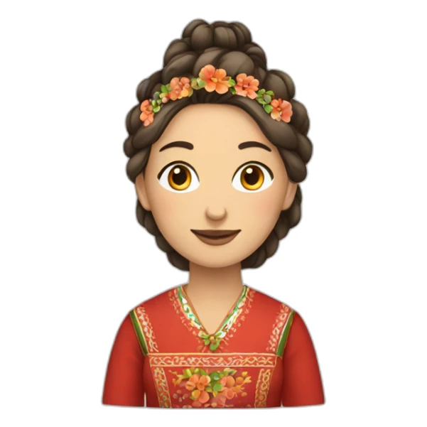 Woman in traditional bulgarian clothing sticker