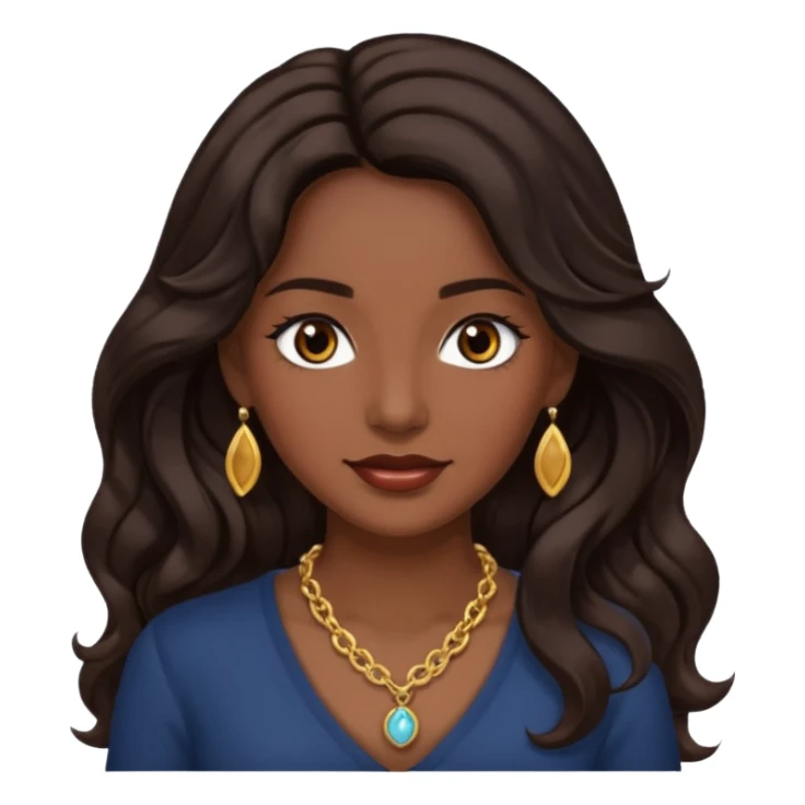 mujer morocha,  pelo ondulado,  pelo largo  color marron oscuro, ojos marrones oscuros sticker