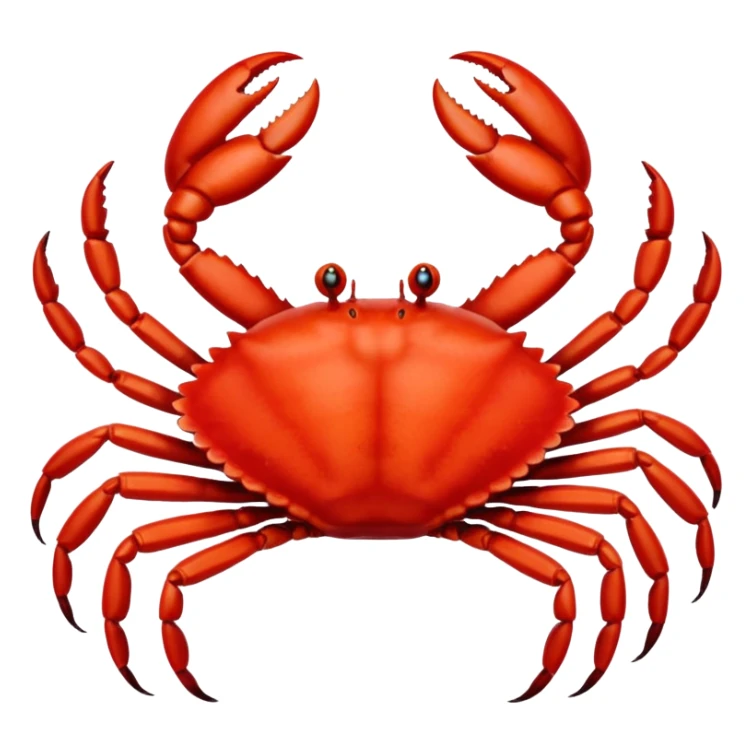 A live crab with only eight legs and two pincers sticker
