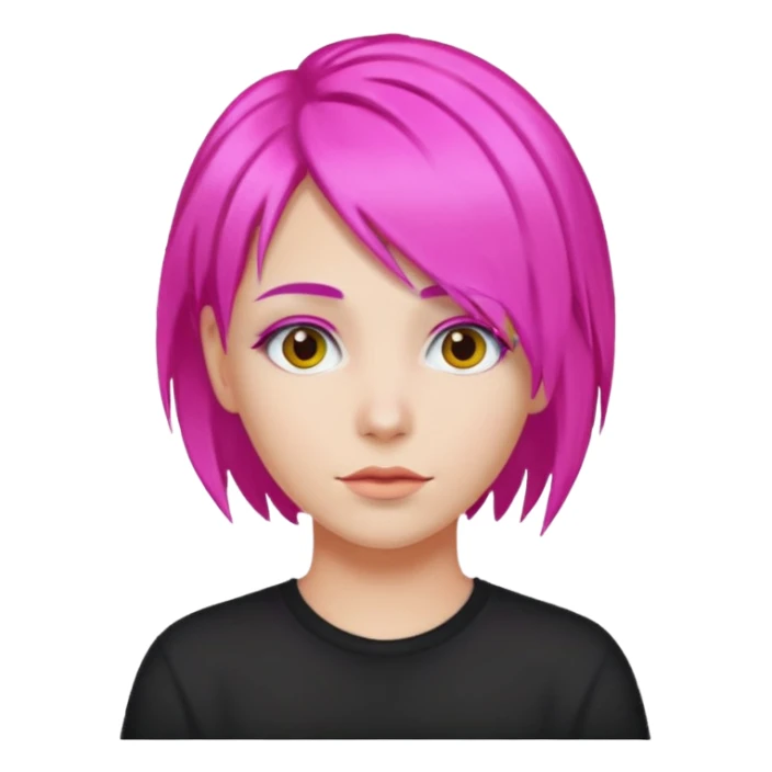 Neon Haired People 1 person sticker