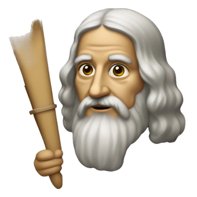 leonardo da Vinci holds a palette sticker