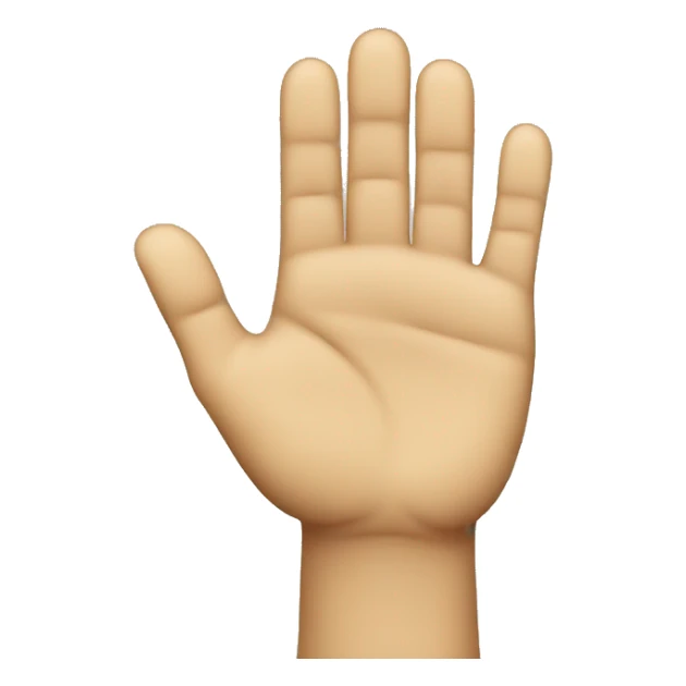  Index, middle and little fingers are raised and othersre down sticker