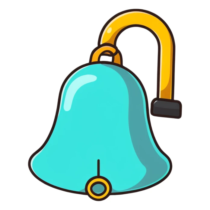 gentle reminder bell with kind reminder appearance sticker