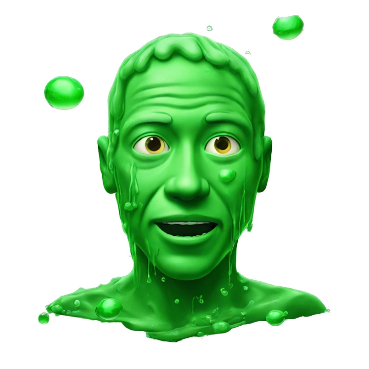A man covered in green goo with alien behind him  sticker