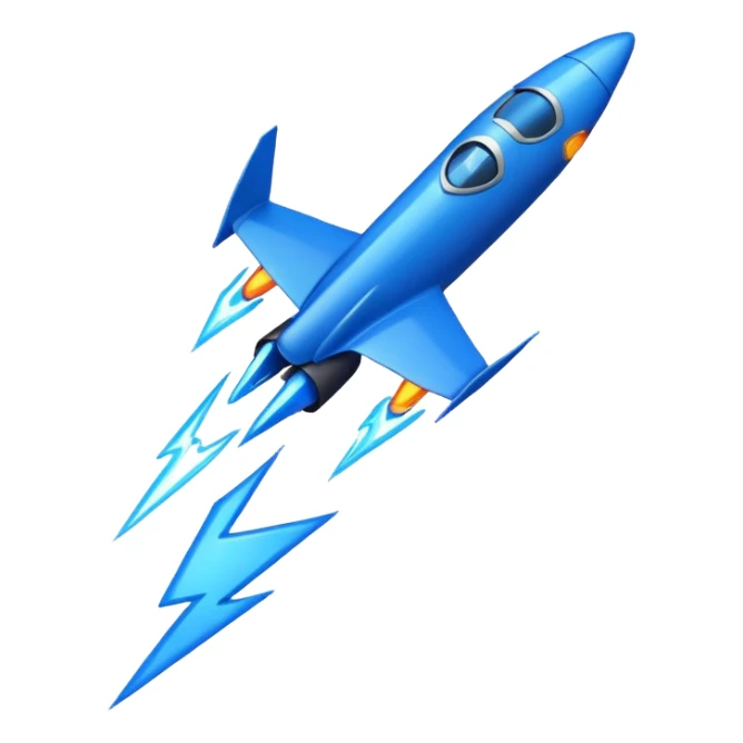 Blue Thunder, bold and dynamic, electric blue, energetic sticker