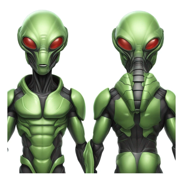 a alien male humman hybrid lobster alien military sticker