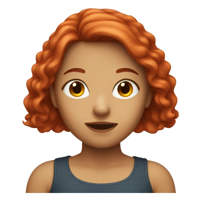 A girl with long red hair  sticker