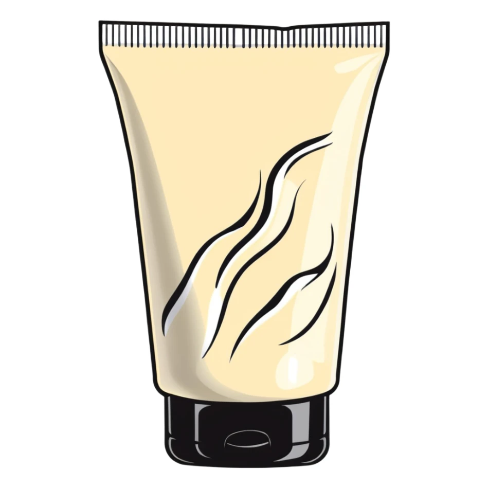 crumpled empty hand cream tube, flattened and wrinkled, cap on, no cream left, no face or character, only the tube sticker