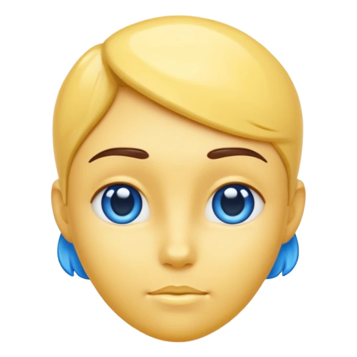 Head yellox of love with blue hearts sticker