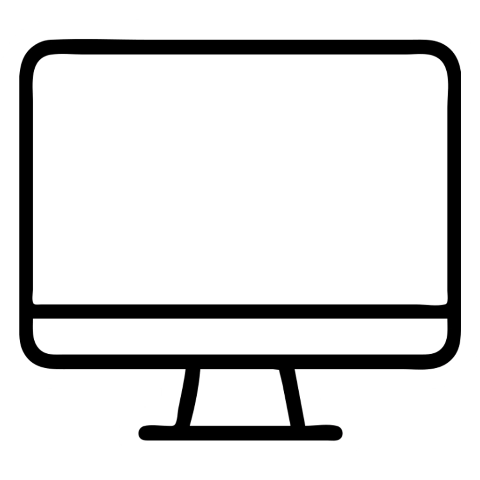 flat screen monitor, minimal design icon sticker
