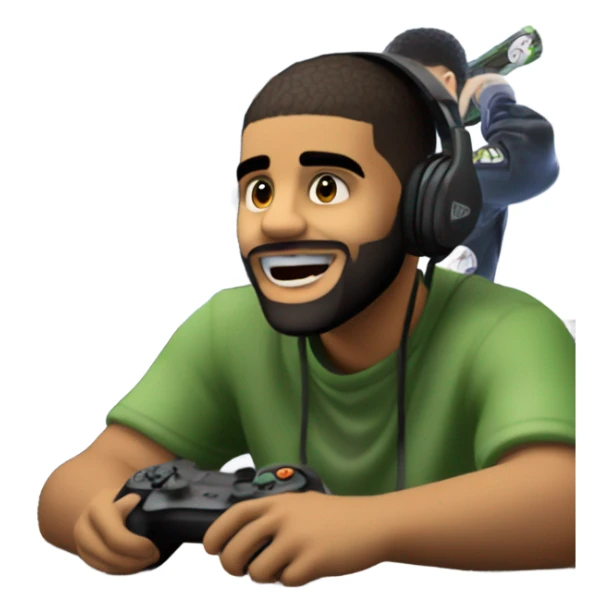 gamer gaming with drake sticker