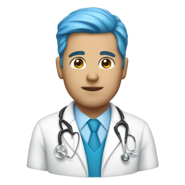 Orthopedic doctor in blue uniform sticker