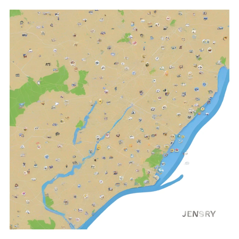 map of new jersey sticker