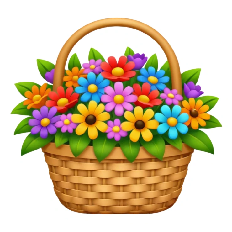 Basket of flowers sticker