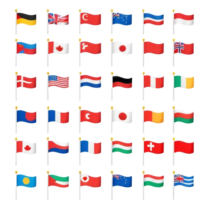 all the world flags sticker