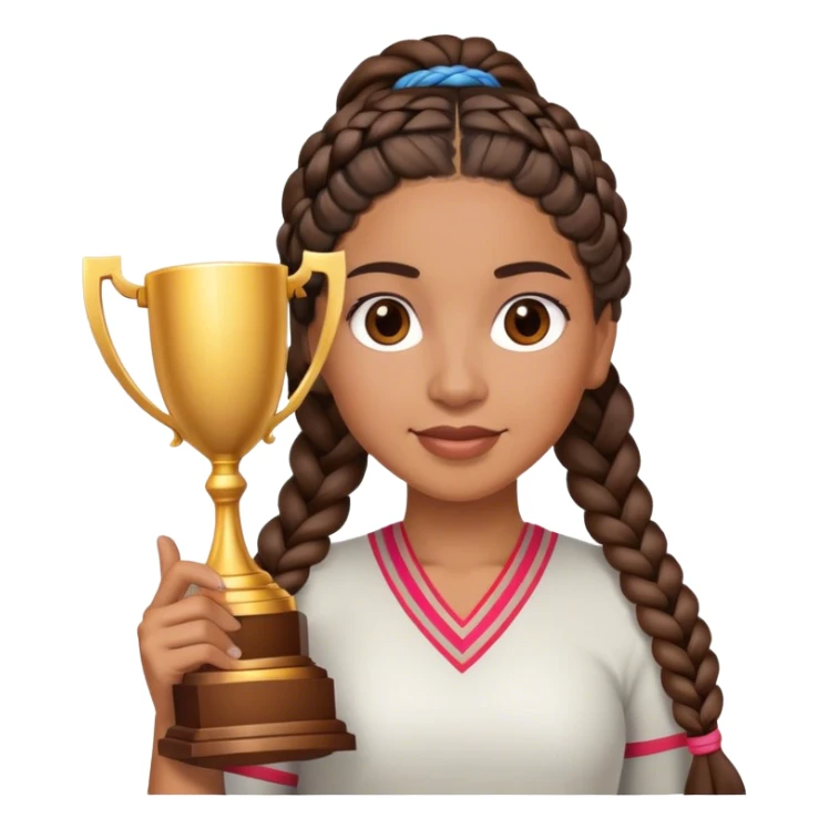 Latino woman with braids trophy sticker