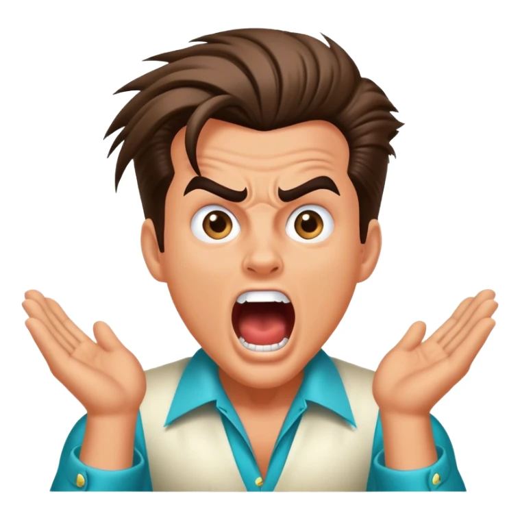 Ace ventura screaming FABIAN in a speech balloon sticker