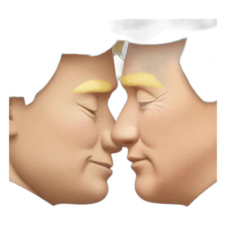 trump-and-putin-kissing,-lgbtq+ friendly, positivity, inclusiveness sticker