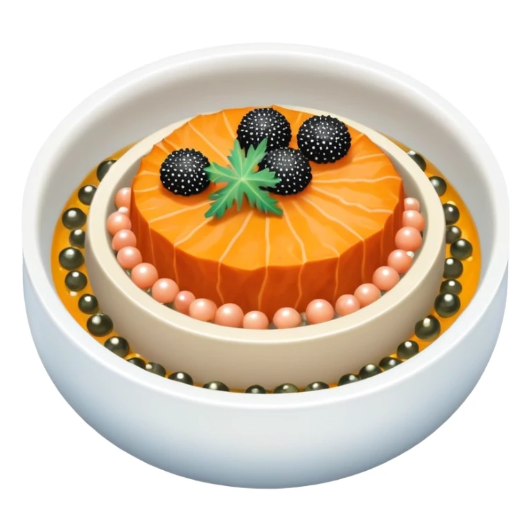 Bowl of tuna belly, sea urchin, and caviar  sticker