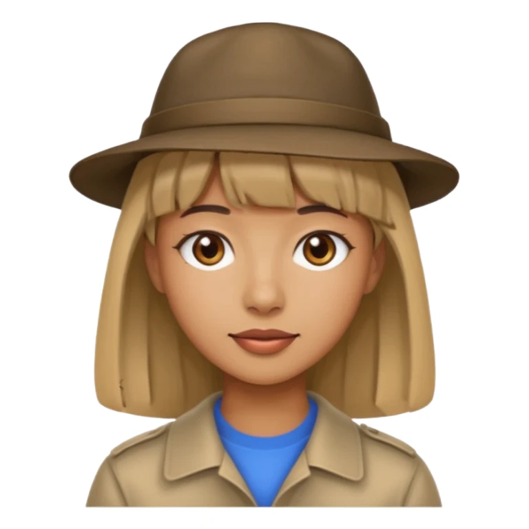 bangs and hat sticker