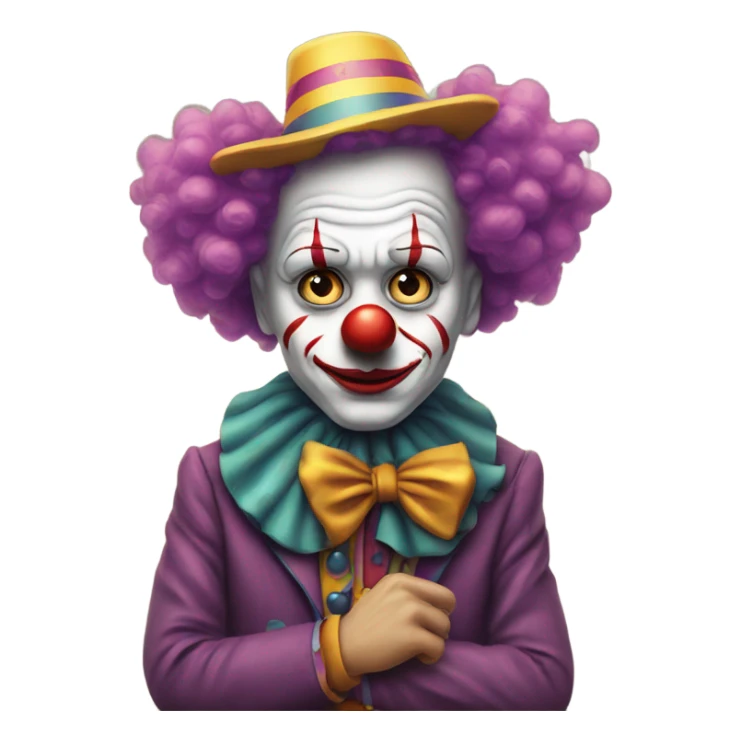 Sad clown on New Year’s Eve  sticker