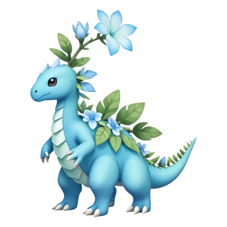 Meganium-Amaura-fakemon (full body) sticker