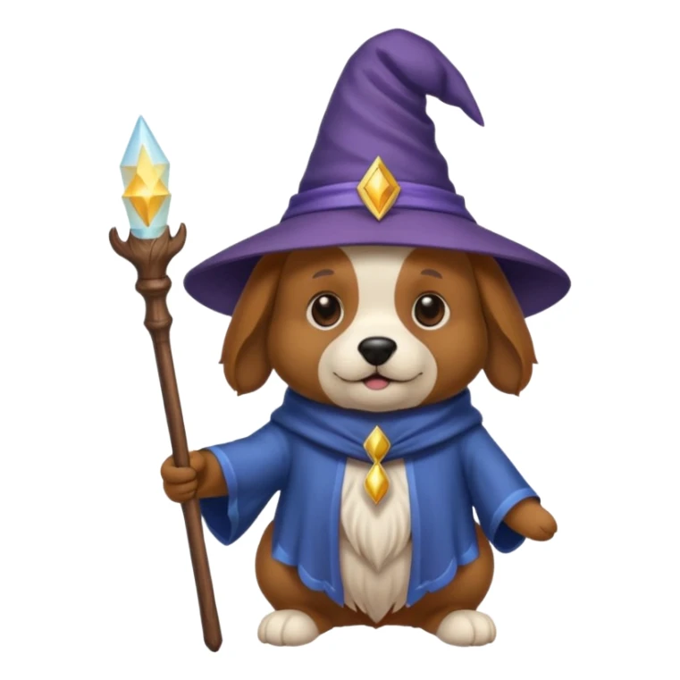 Dog wizard sticker
