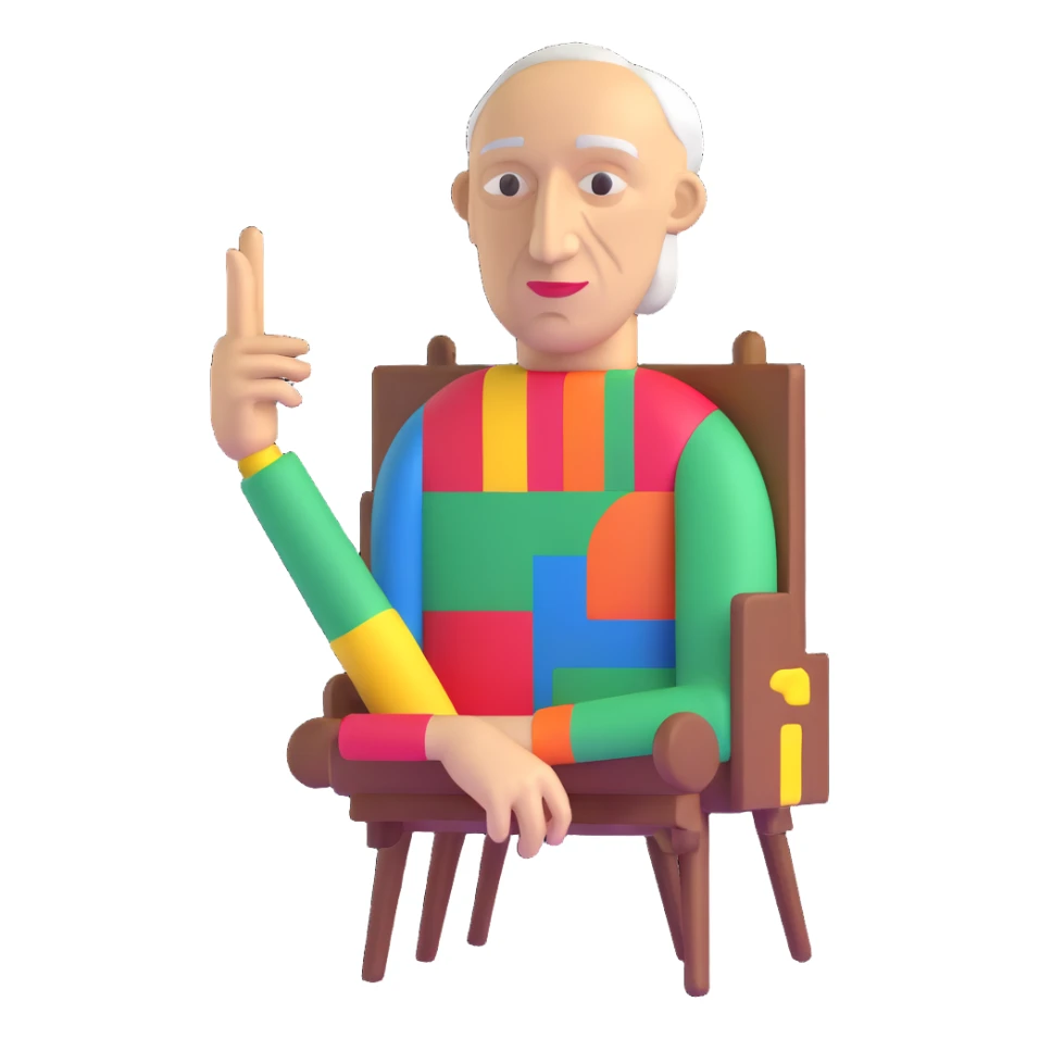 auto portrait of Pablo Picasso sticker