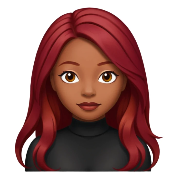 LaTavia Robeson with long dark red hair sticker