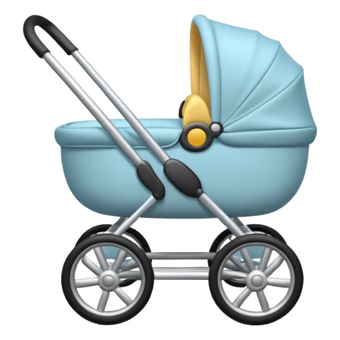 baby carriage  with inside view sticker