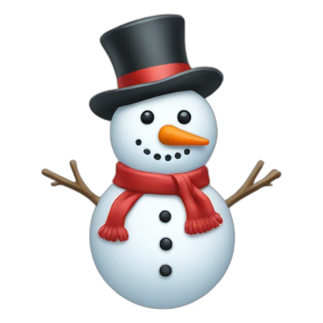 full body christmas hat snowman sticker