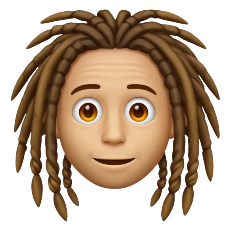 Laughing emoji with ken Carson dreads sticker