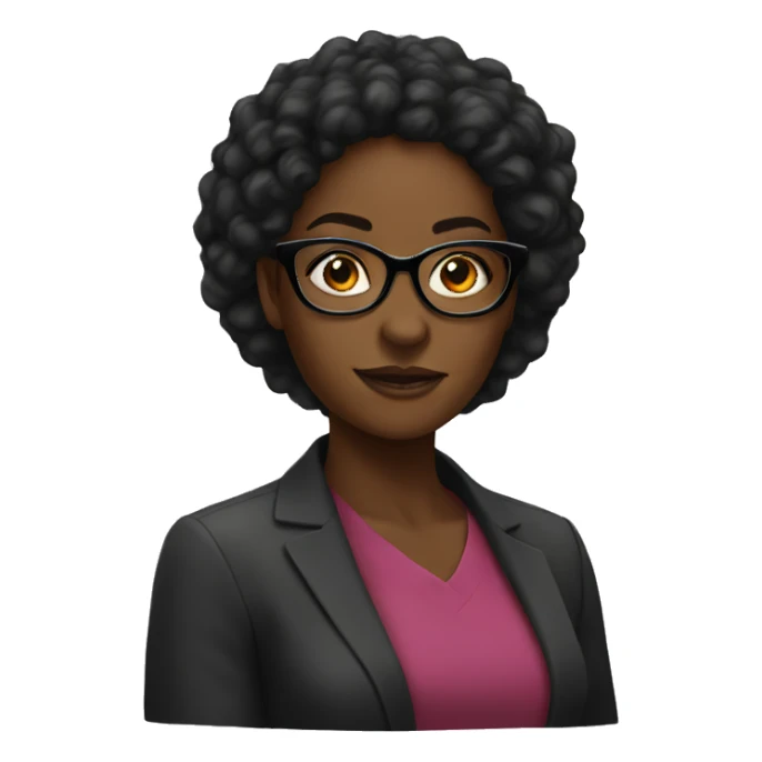 black women with glasses  sticker