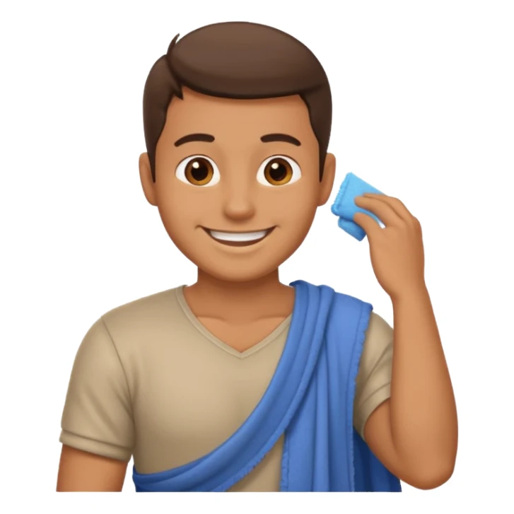 Emoji of a guy dusting off his shoulder with his hand sticker