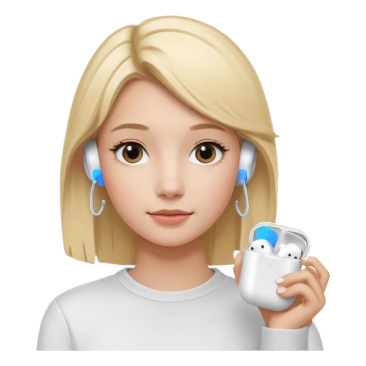 Blonde girl with AirPods  sticker