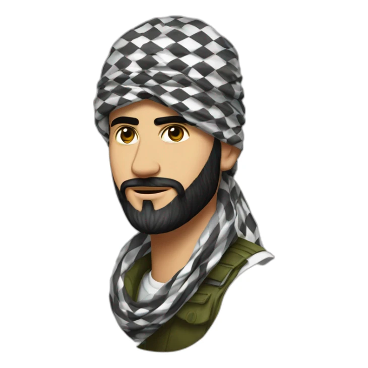 gaza brave rebelion barber keffiyeh sticker