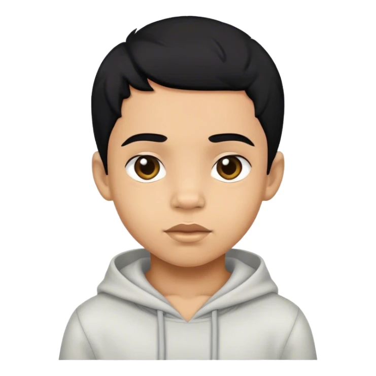 Light skin Black child boy with black hair sticker