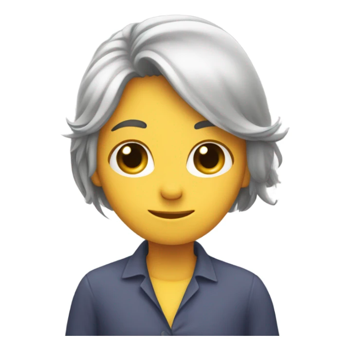 shy face tucking hair behind ear sticker