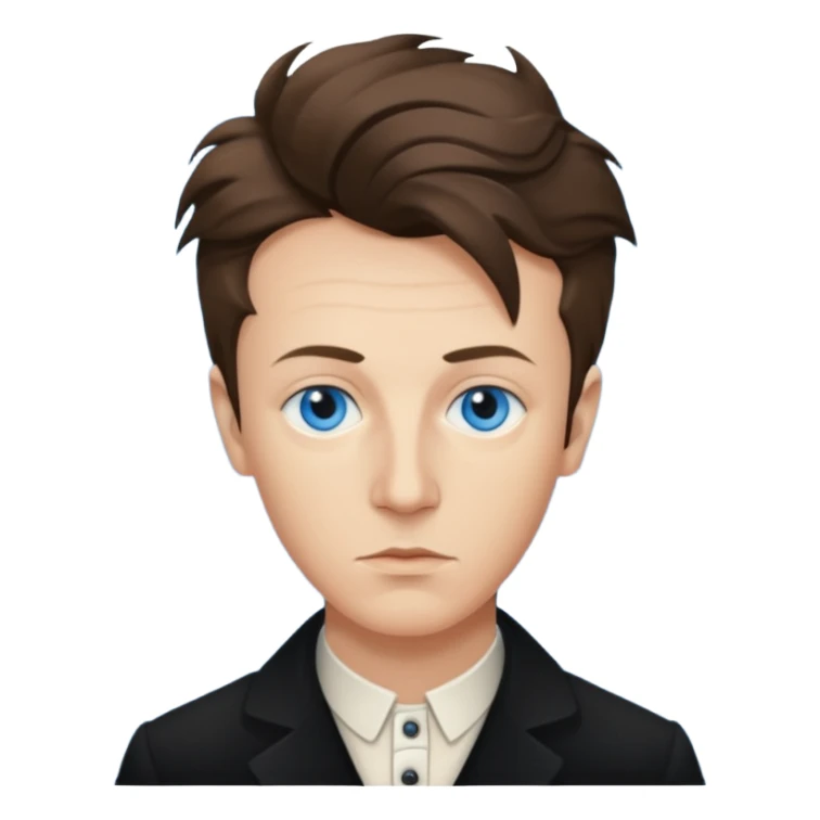 Arthur Rimbaud with blue eyes sticker