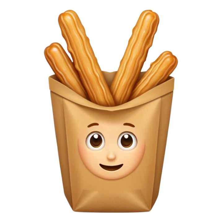 Des churros au caramel dans un sac en papier sticker