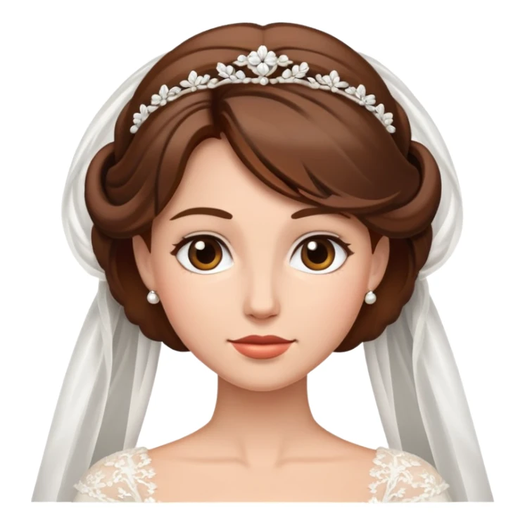 Bride with fair skin and brown hair sticker