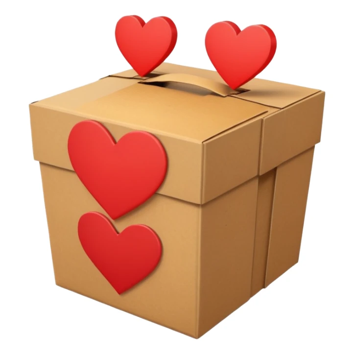 meal box with a heart above sticker