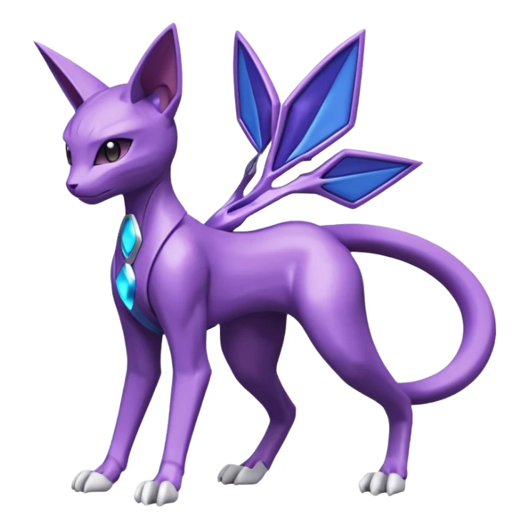 Miraidon-Genesect-Espeon-Mewtwo-Fakémon-hybrid-creature (full body)  sticker