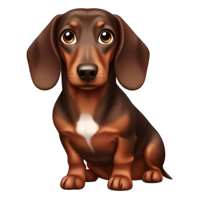 brown dachshund sticker
