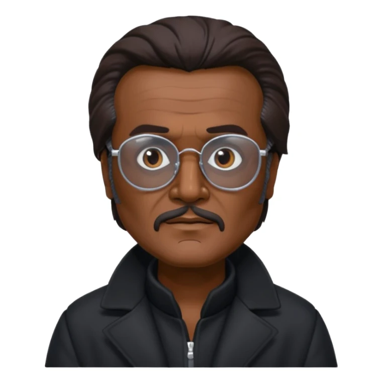 Rajinikanth baasha with black coat cooling glass sticker